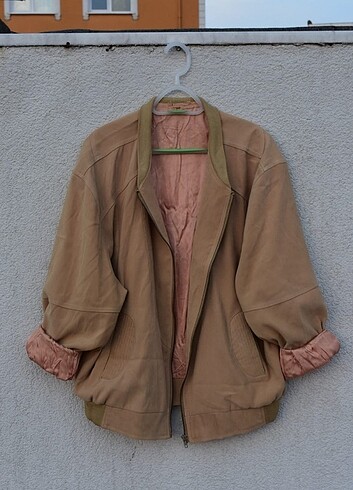 xl Beden camel Renk Colour Shop Vintage Bomber Ceket 42-46 Beden ????