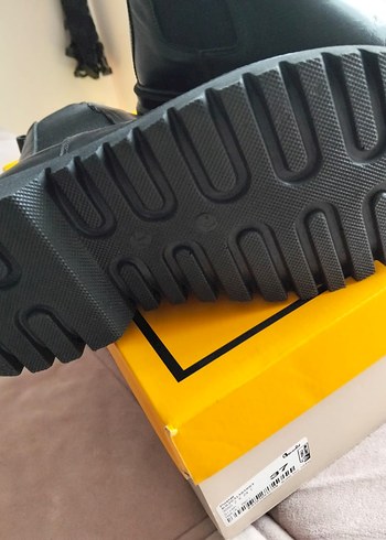 Hakiki Deri Siyah bot bambi - Görsel 8