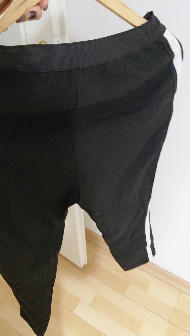 Siyah Kadın Midi Kumaş Pantolon - Görsel 3