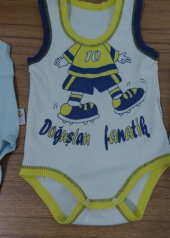 Mavi Pamuklu Erkek Bebek Kolsuz Body - Görsel 4