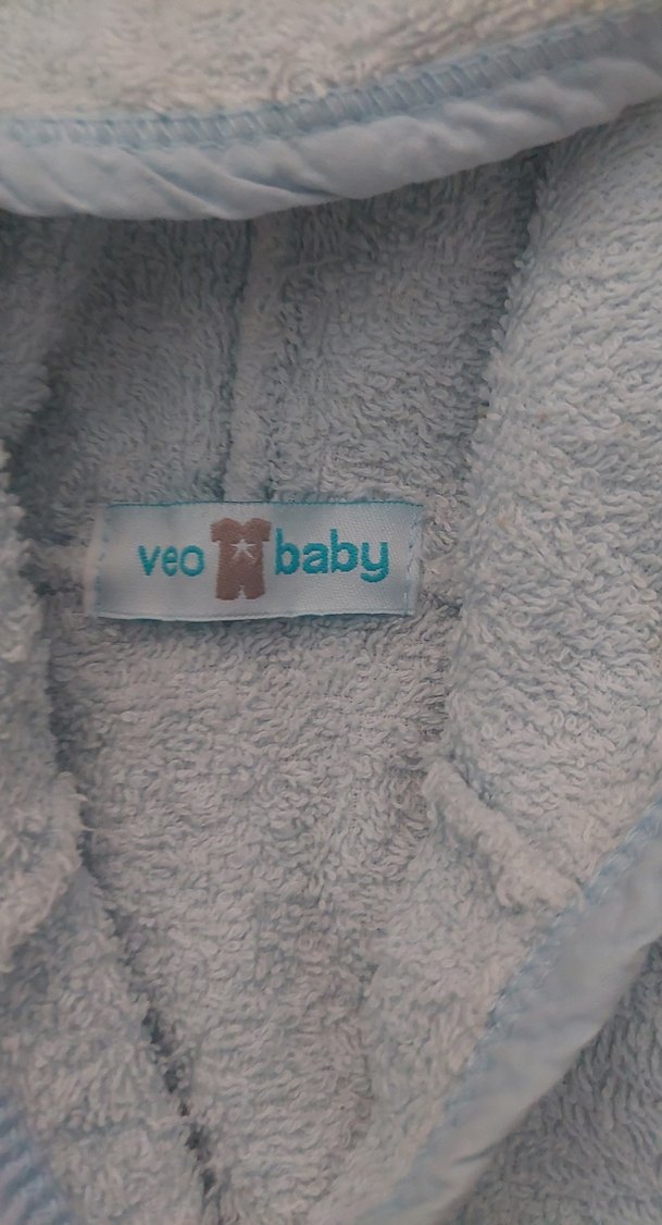 Nakışlı Mavi Erkek Çocuk Bornoz - Görsel 3