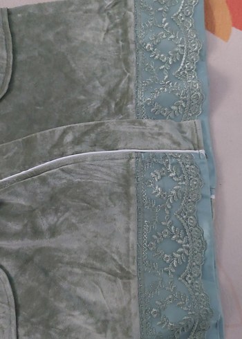 Nakış Detaylı Gri Uzun Kadın Bornoz - Görsel 4