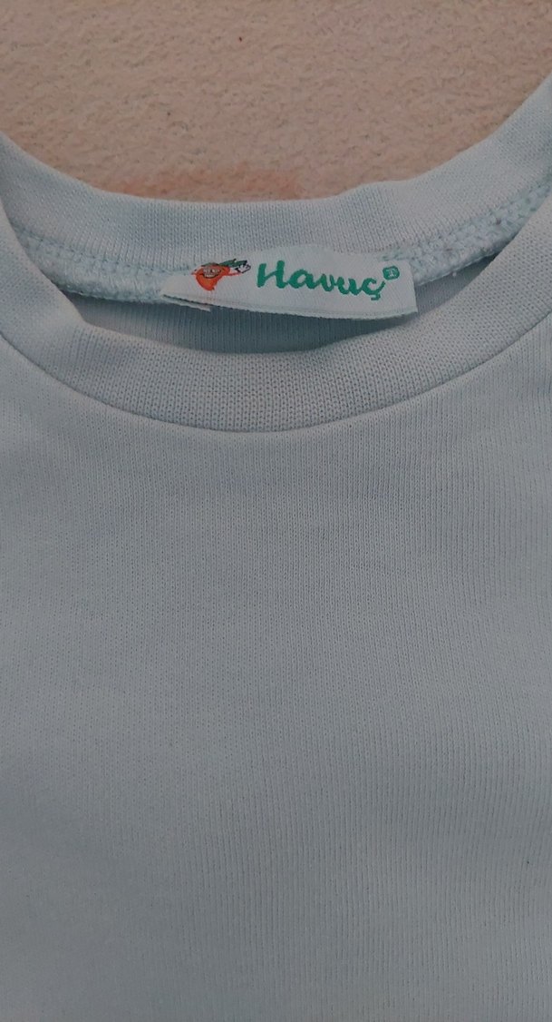 Mavi Bebek Kısa Kollu Body, Pamuklu, Baskılı - Görsel 3