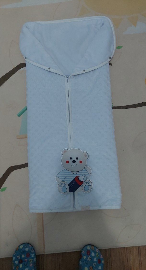 Mavi Nakışlı Çocuk Battaniyesi - Görsel 2