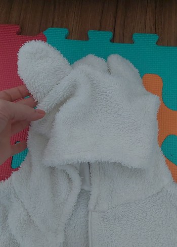 Beyaz Örgü Bebek Kar Tulumu - Görsel 4