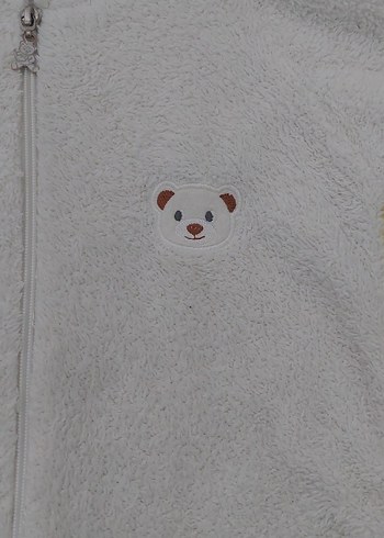 Beyaz Örgü Bebek Kar Tulumu - Görsel 2