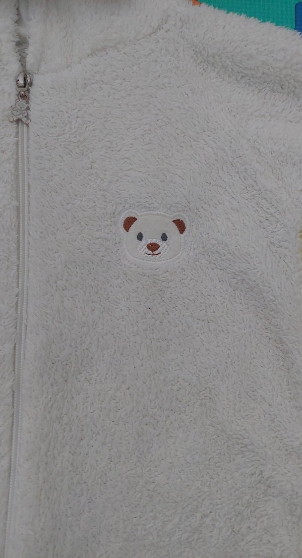 Beyaz Örgü Bebek Kar Tulumu - Görsel 2