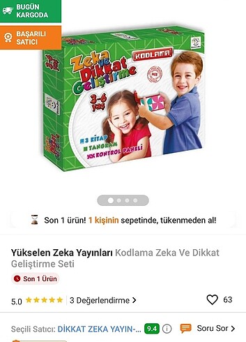  Kodlama ve zeka ve dikkat seti