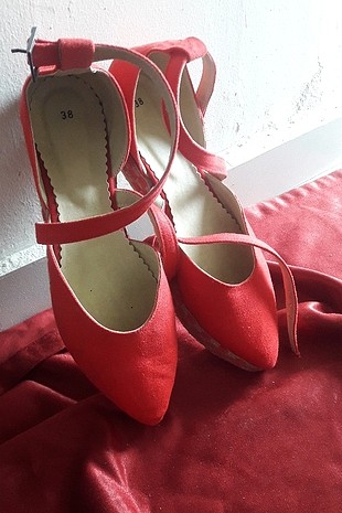 kırmızı espadril