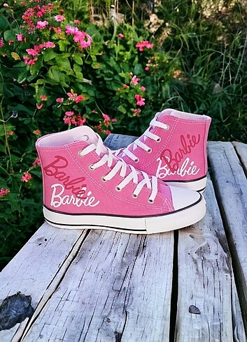Converse Barbie baskılı Converse
