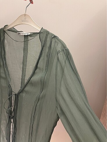 s Beden turkuaz Renk Zara transparan hırka/kimono
