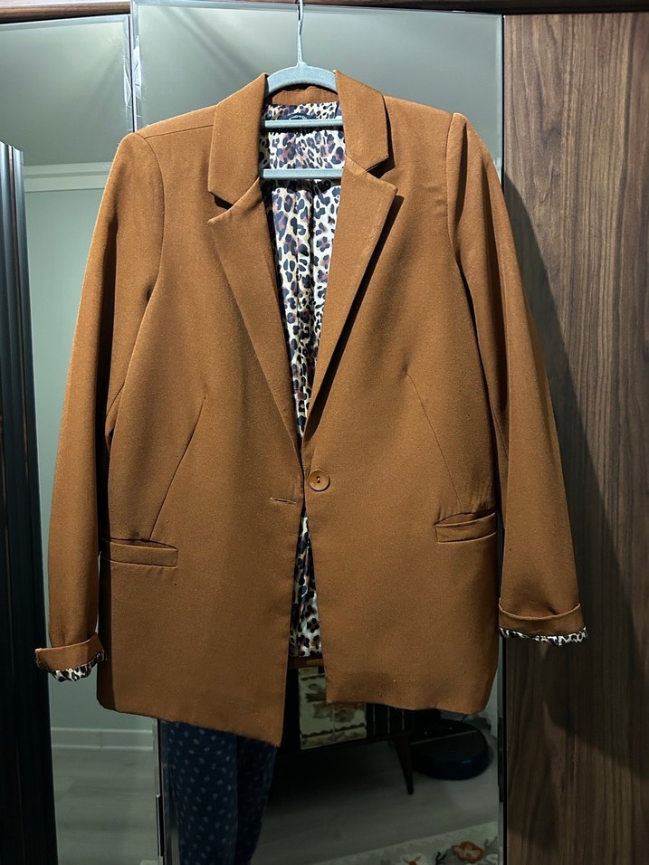 Kahverengi Kadın  Blazer - Görsel 3