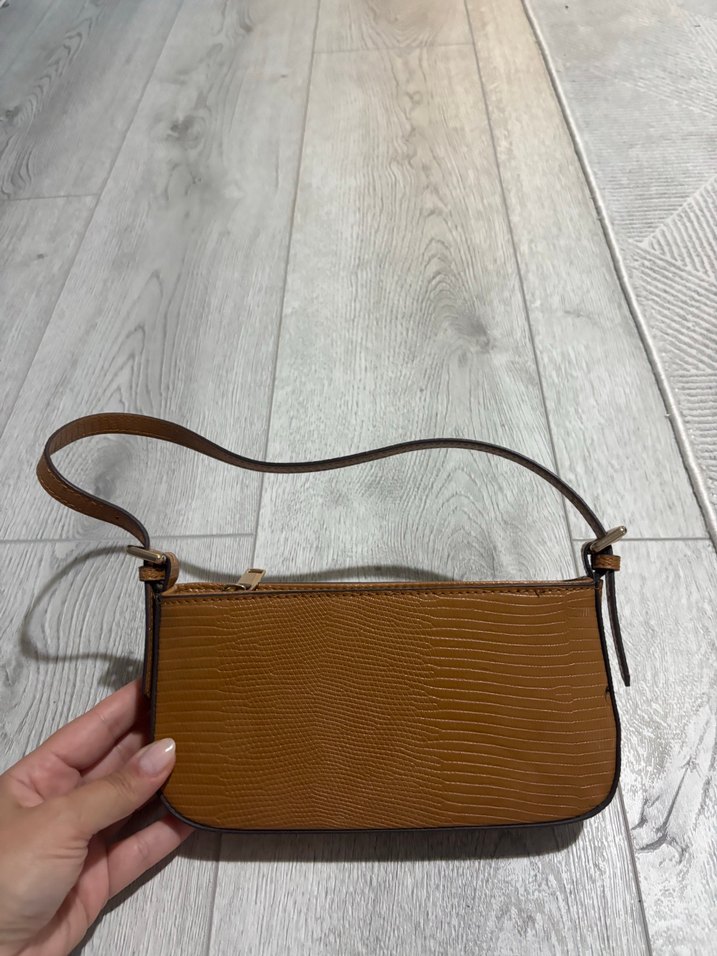 Kahverengi Deri Kadın Çanta - Görsel 3