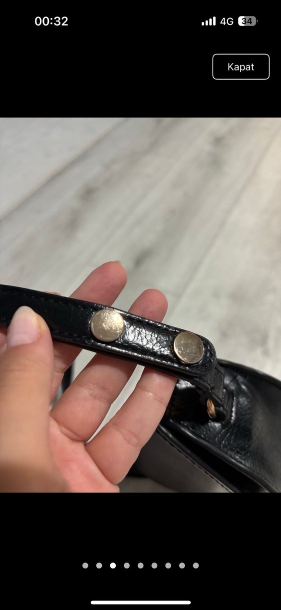 Mango Tokalı Siyah Deri Kadın Çanta - Görsel 3