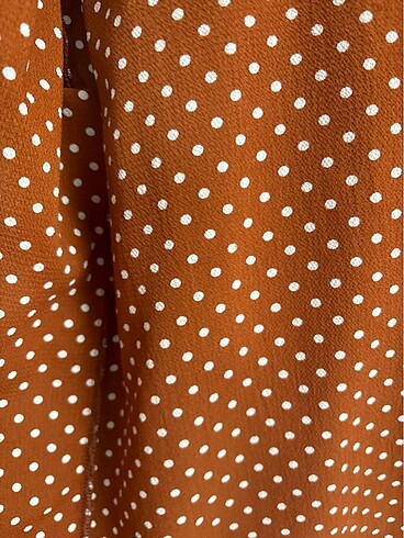 Benekli Kiremit Rengi Gömlek - Görsel 5