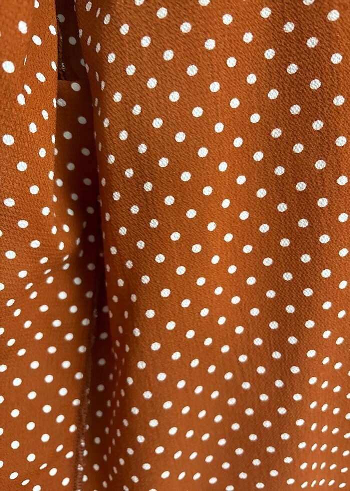 Benekli Kiremit Rengi Gömlek - Görsel 5