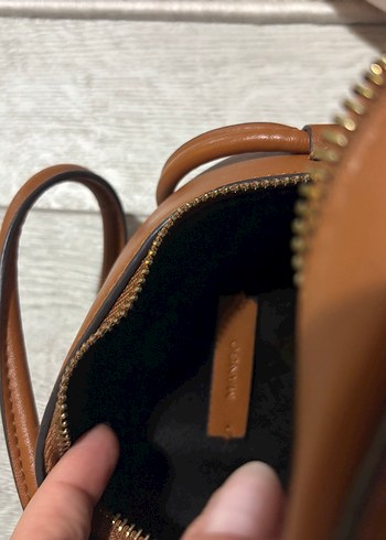 Deri Yuvarlak Kadın Çanta - Görsel 7