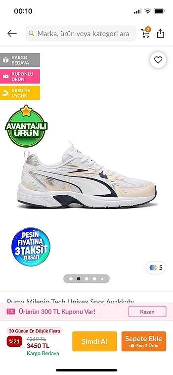 Puma puma spor ayakkabı