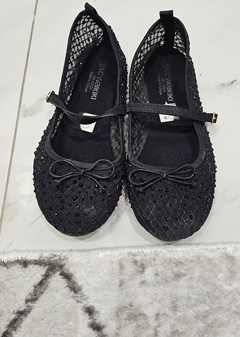 Tokalı Siyah Nakışlı Dolgu Topuk Kadın Babet - Görsel 2