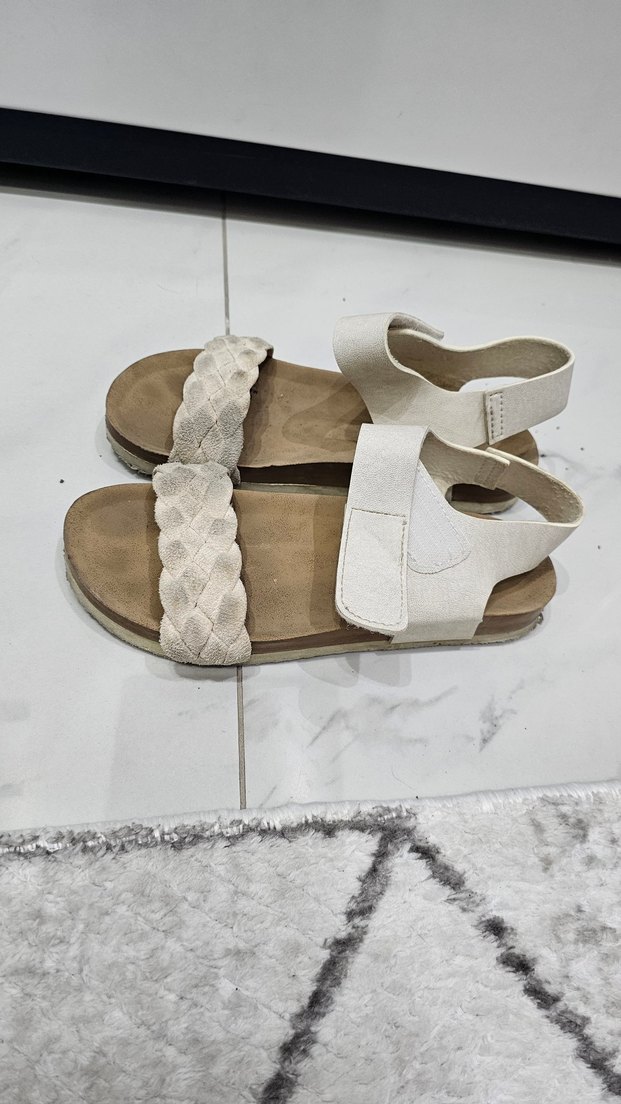 Bej Kadın Dolgu Topuklu Sandalet - Görsel 2