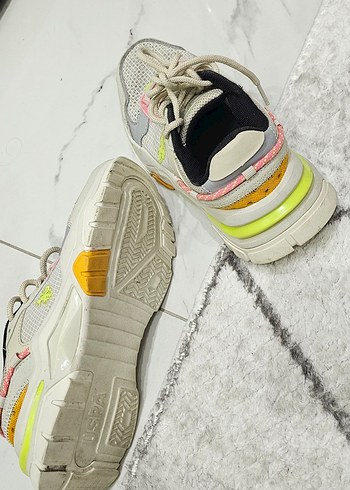 Bağcıklı Beyaz Platform Sneakers - Görsel 3