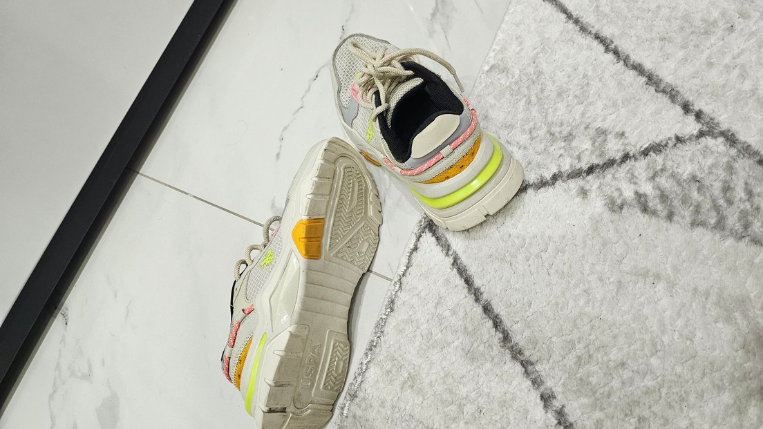 Bağcıklı Beyaz Platform Sneakers - Görsel 3