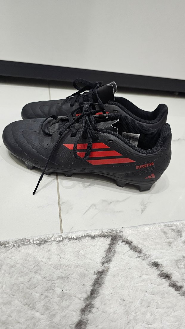 Siyah Erkek Futbol Ayakkabısı Velcro Detaylı - Görsel 3