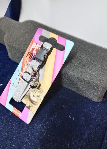 Gri Kedi Boyun Tasması Çanlı - Görsel 2