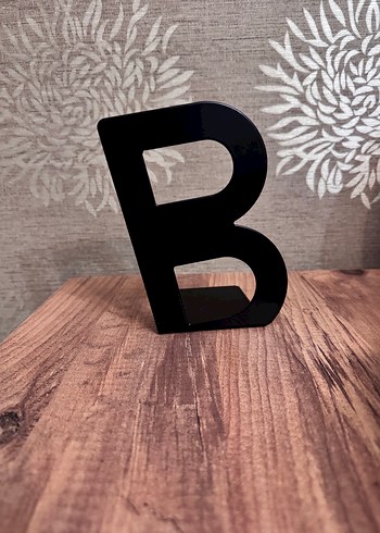 Siyah B Harfi Dekoratif Obje - Görsel 2