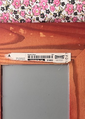 Bordo Renkli Kare Ayna İkea - Görsel 4