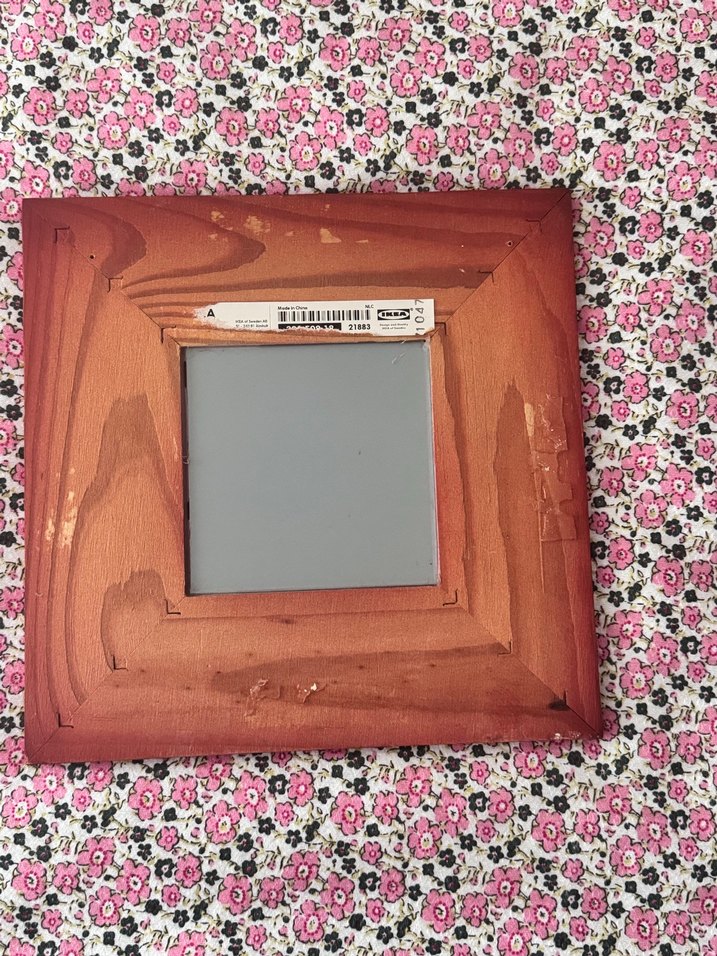 Bordo Renkli Kare Ayna İkea - Görsel 3