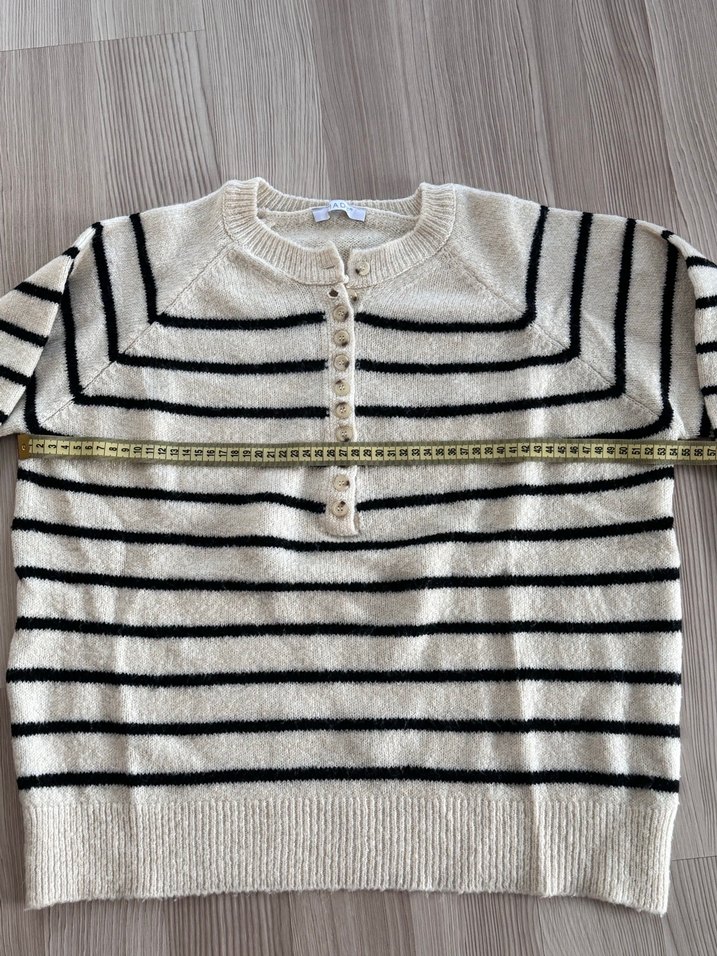 Çizgili Uzun Kollu Triko Kazak - Görsel 2