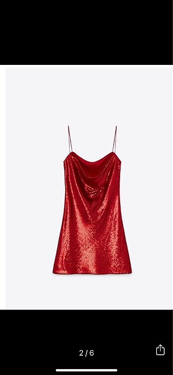 Zara Zara payetli sırt degaje yaka gece elbisesi mini