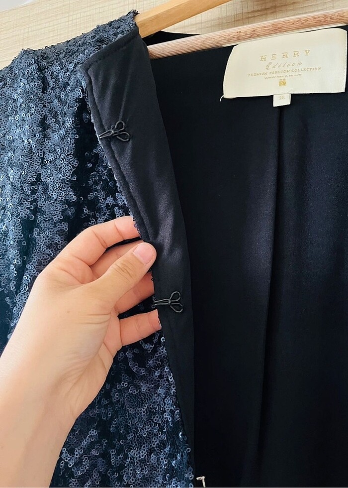 Herry marka kısa pullu şık ceket - Görsel 3