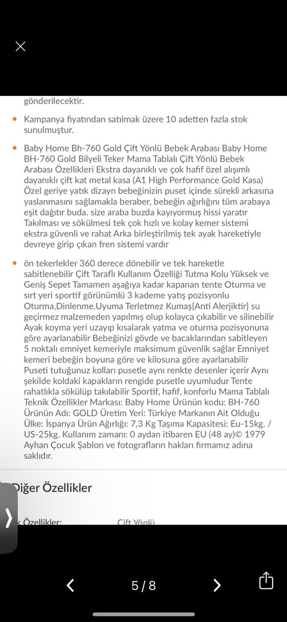 Baby home travel sistem bebek arabası - Görsel 3