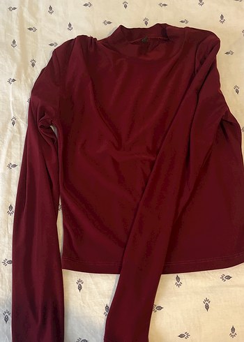 Trendyol & Milla Bordo Asimetrik Uzun Kollu Bluz