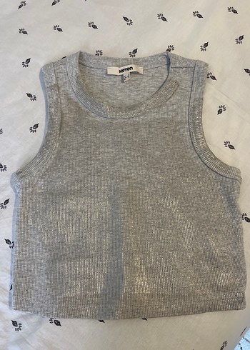 Koton Gri Parlak Crop