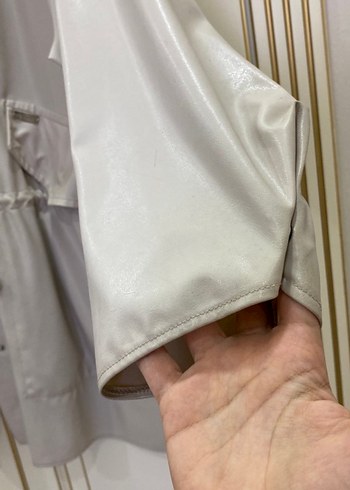 Midi Kadın Yağmurluk, Düğmeli, Kapüşonlu KK DESİNG - Görsel 3