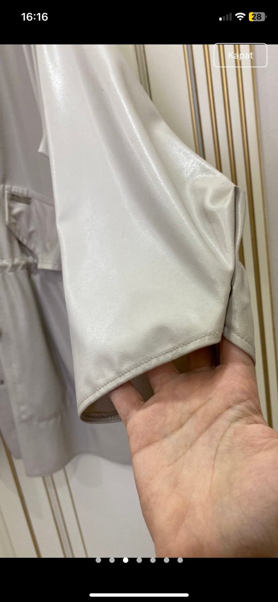 Midi Kadın Yağmurluk, Düğmeli, Kapüşonlu KK DESİNG - Görsel 3