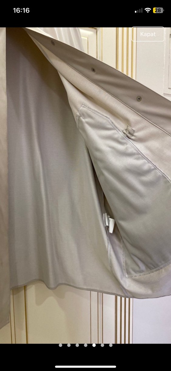 Midi Kadın Yağmurluk, Düğmeli, Kapüşonlu KK DESİNG - Görsel 5