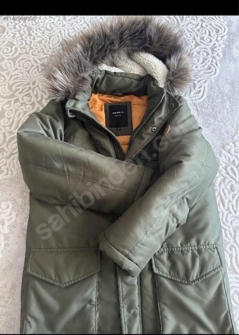 Erkek Çocuk Gri Kürklü Kamuflaj Kaban - Görsel 3