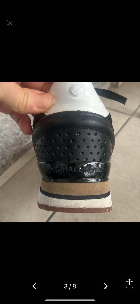 Siyah Çizgili Kadın Spor Ayakkabı - Görsel 3