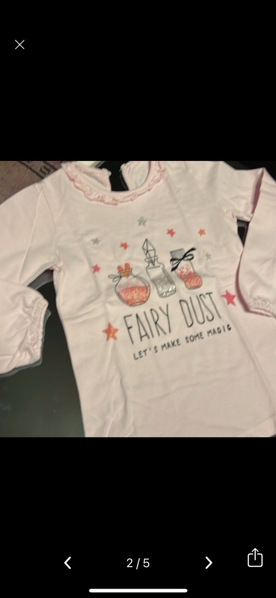 Pembe Fırfırlı Baskılı Kız Takımı - Görsel 2