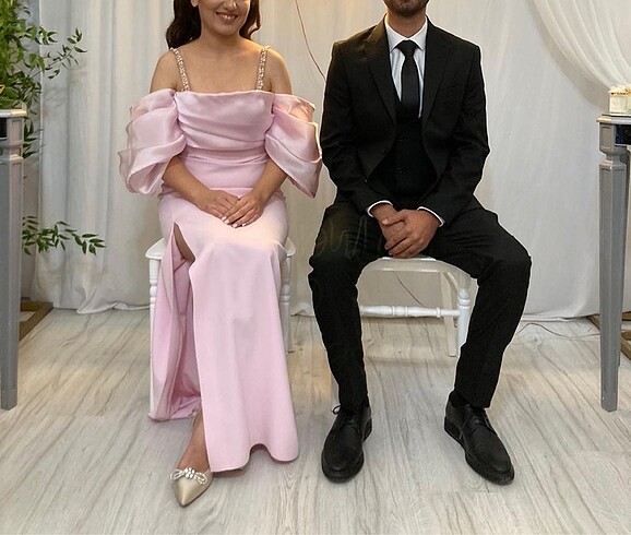 36 Beden Alfabeta Pembe Elbise