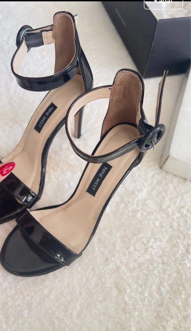 Nine West Siyah Rugan Deri Stiletto Topuklu Kadın Ayakkabı — görsel 5/10