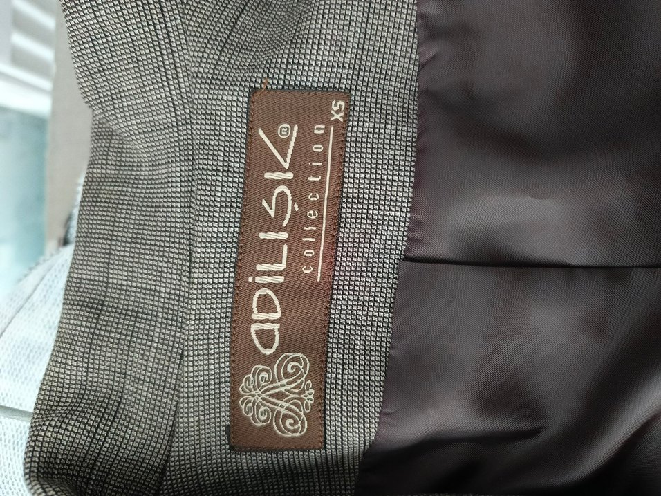 Kadın kahve Blazer Ceket ve pantolon dar kalıptır - Görsel 4