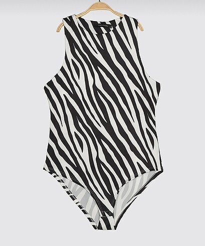 s Beden Zebra desen çıtçıtlı body