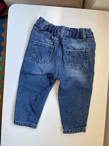 9-12 Ay Beden mavi Renk Kız bebek kot pantolon