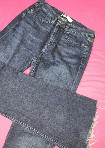 Zara Mavi Yuksek Bel Denim Jean