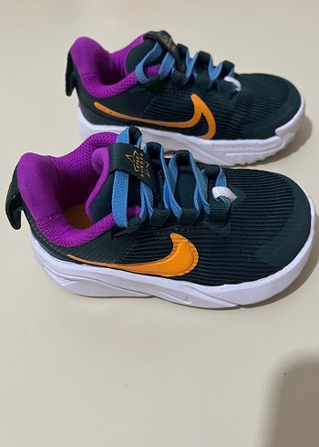 21 Beden Erkek-kız Çocuk Çok Renkli Elastik Bağcıklı Spor Ayakkabı